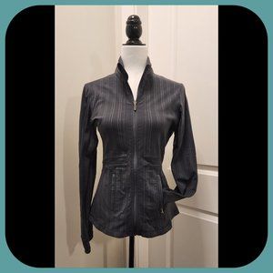 LULULEMON || Grey Pinstripe Full Zip Jacket